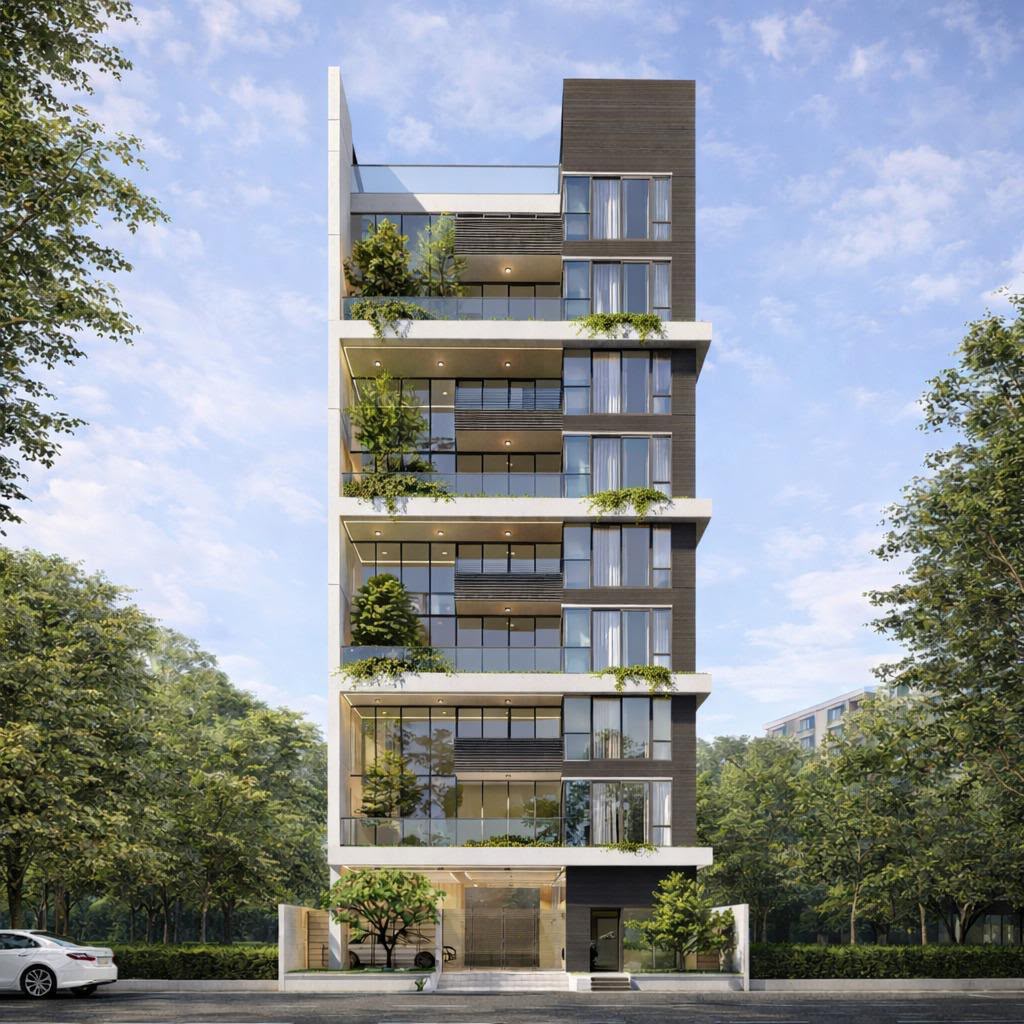 Elegant residential property exterior in a quiet neighborhood