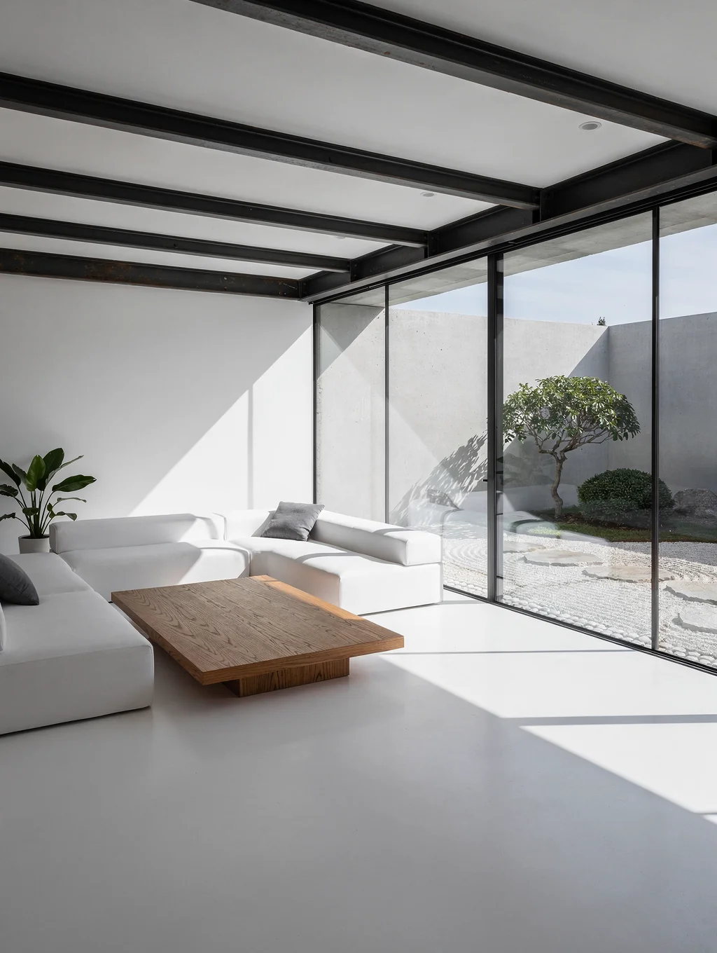 Modern interior of a luxury home with open floor plan